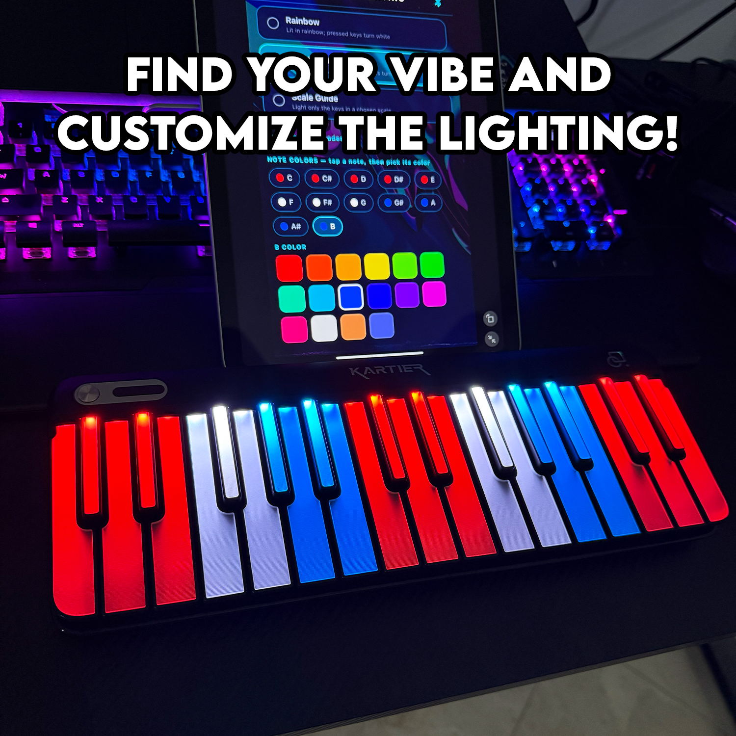 Clavier MIDI Kartier Piano (Plus de 1 000 Sons/Presets Célèbres Inclus)