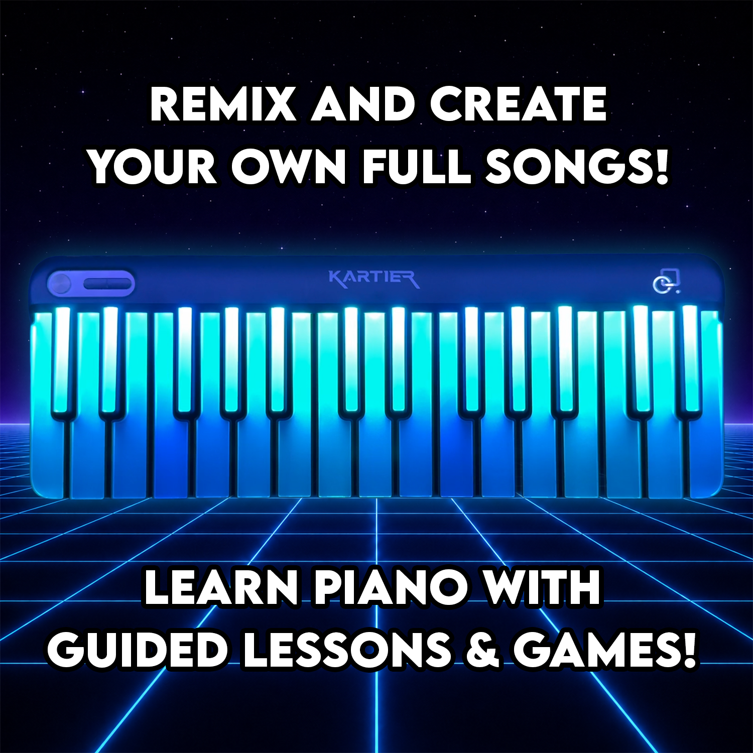 Kartier Piano MIDI Keyboard (1,000+ Famous Sounds/Presets Included)