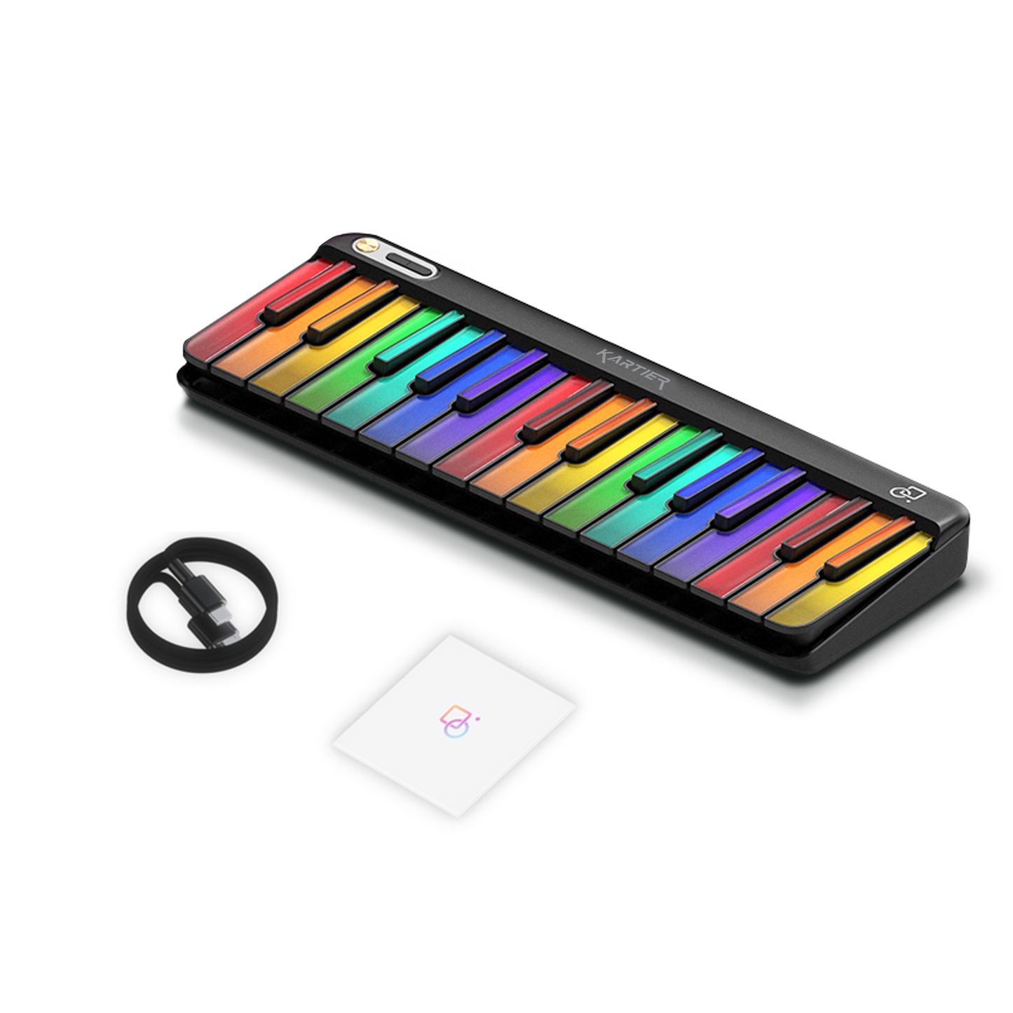 Kartier LED MIDI Keyboard (With 1,000+ Famous Sounds/Presets Bundle)