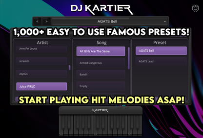 DJ Kartier Virtual Instrument - Standalone App & VST/AU Plugin - 1,000+ Famous Sounds/Presets