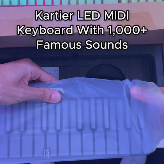 dj kartier piano keyboard unboxing video famous sounds