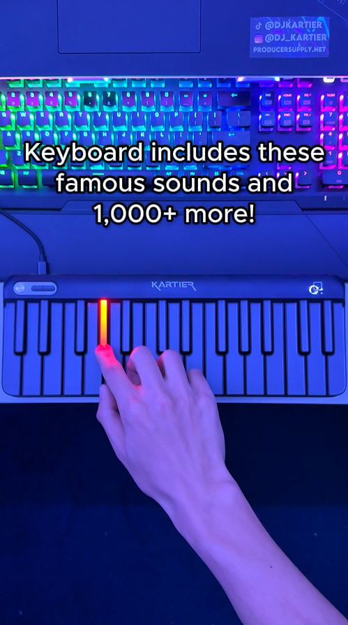 kartier keyboard sounds preview audio piano led light up keys