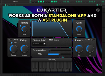 DJ Kartier Virtual Instrument - Standalone App & VST/AU Plugin - 1,000+ Famous Sounds/Presets