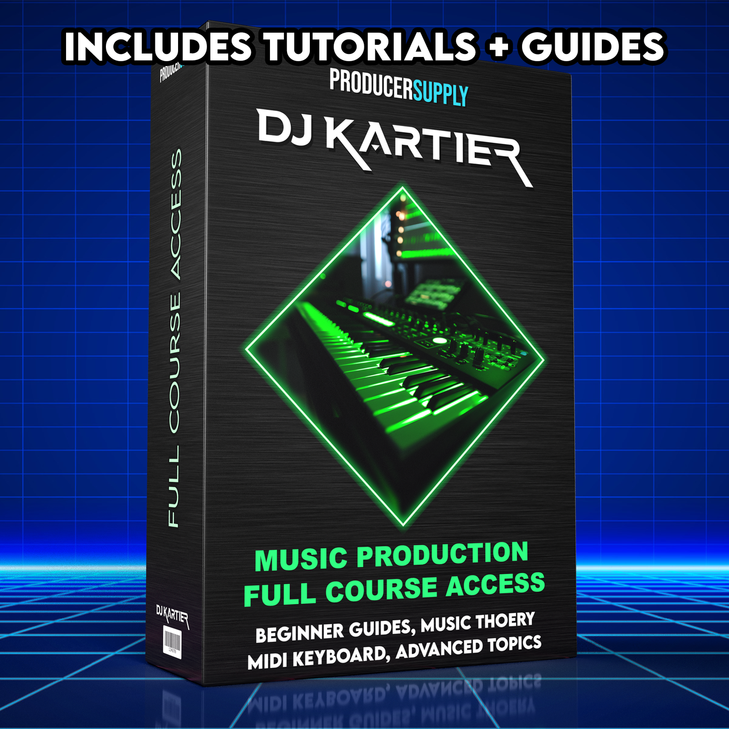 Kartier LED MIDI Keyboard (With 1,000+ Famous Sounds/Presets Bundle)