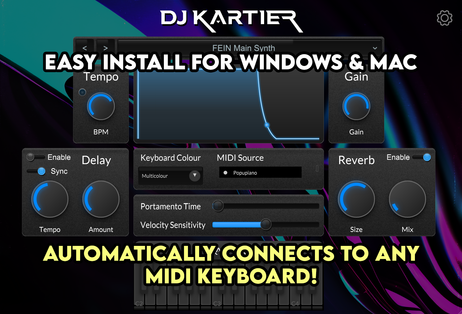 Instrument Virtuel DJ Kartier - Application Autonome & Plugin VST/AU - Plus de 1 000 Sons/Préréglages Célèbres